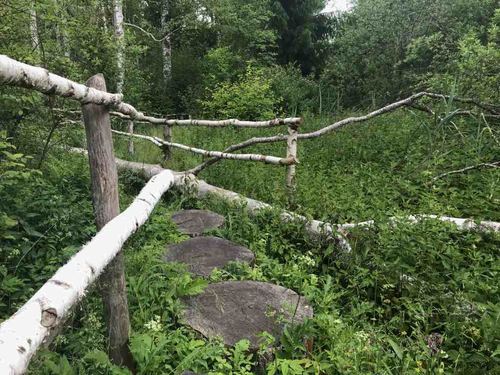 toelzer wege moorpfad benediktbeuern baumstaemme